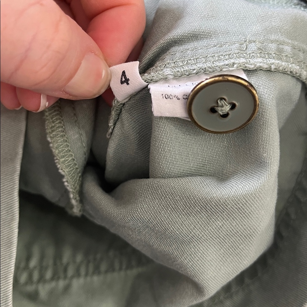 Ulla Johnson Carter Cotton Twill Shorts in Sage Like New Size 4 - Picture 8 of 11